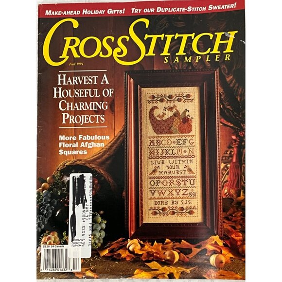 Vintage Cross Stitch Sampler Magazines Lot Of 3 Issues From 1993 Featuring Patte - Picture 3 of 4